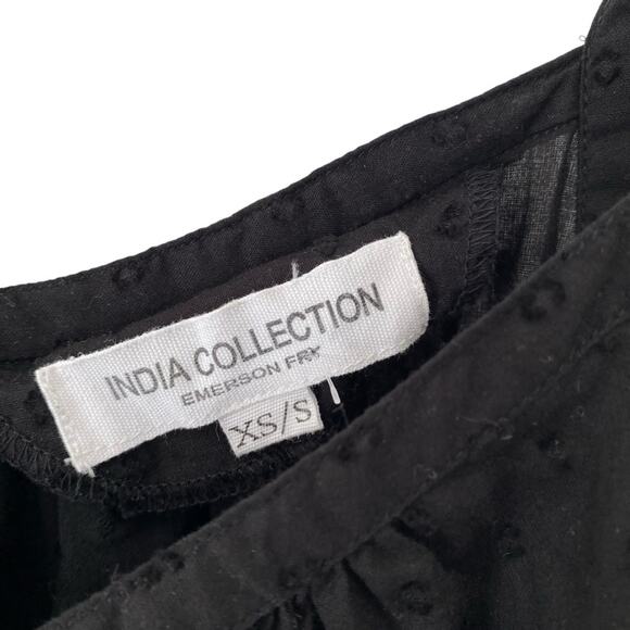 Emerson Fry India Collection Black Swiss Dot Sundress Maxi size XS/Small - Picture 6 of 12